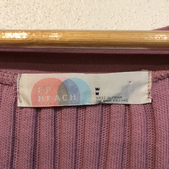 Free People Beach Ribbed Purple Maxi Sweater Dress Size M - Picture 3 of 4